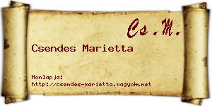 Csendes Marietta névjegykártya